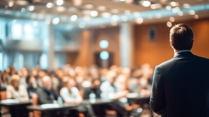 Conference speaker presentation event business seminar meeting keynote