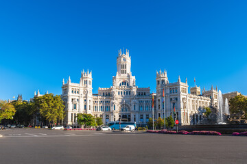 Cibeles Palace, formerly Palace of Communications or Palace of Telecommunications, in Madrid, Spain
