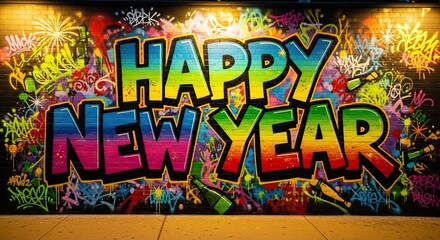Vibrant Graffiti Art Celebrates a Colorful New Year