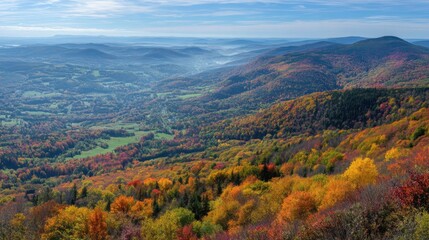 A breathtaking New England vista where autumn&rsquo;s brilliance whispers of hidden riches.