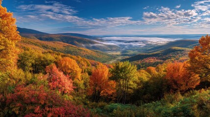 A breathtaking New England vista where autumn&rsquo;s brilliance whispers of hidden riches.