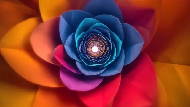 Colorful Paper Flower - A Vibrant and Artistic Creation.
