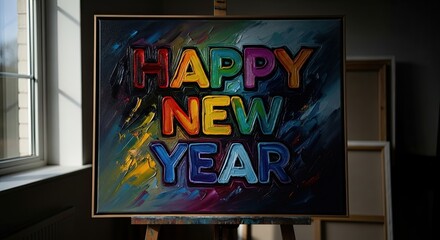 Vibrant Abstract Painting Welcomes The New Year
