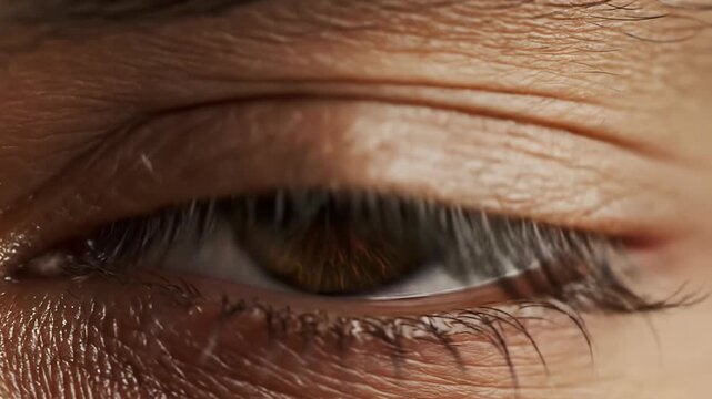 Human eye close-up showcasing detailed iris pattern textures