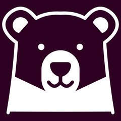 Cute Arctic Friend, Minimalist Polar Bear Head Avatar