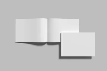 Fotobehang Bleke violet A5 Landscape Magazine Blank Mockup  © samsul