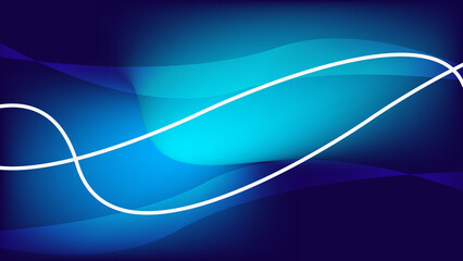 Abstract blue waveform with glowing lines on dark background