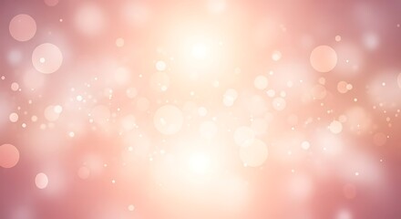 Dreamy rose gold bokeh background with sparkling lights, perfect for elegant designs, romantic themes, and stylish presentations with gentle glowing effect