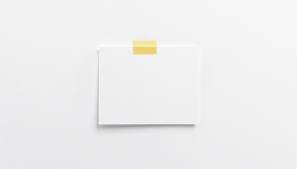 Blank paper message note on a transparent background, suitable for office use