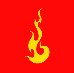 vector illustration of a fire icon logo