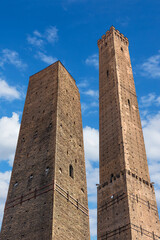 The two leaning towers of Due Torri are the hallmark of Bologna. The Asinelli Tower is the tallest tower in Bologna and the Garizenda Tower.