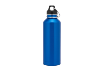 Durable blue metal water bottle designed for hydration during activities