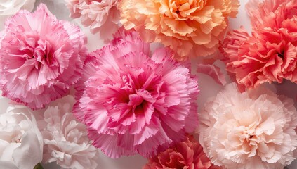 Vibrant carnations in full bloom, ideal for floral arrangements