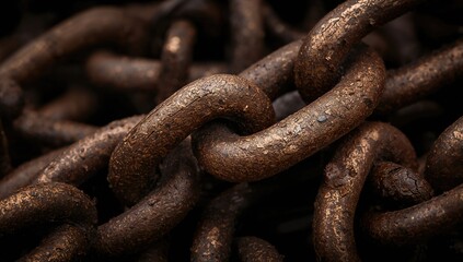 Rusty metal chain texture, vintage material with industrial feel, suitable for UI backdrop