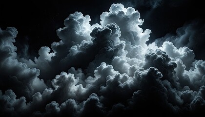 Dramatic Dark Clouds: Intense Stormy Sky Texture, Volumetric Clouds, Atmospheric Photography, Moody Landscape, Dark Skies