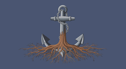 Anchor Rooted Symbol of Strength and Stability with Earthy Foundation and Timeless Design © The blitz
