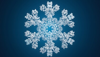 Macro Photography of a Real Ice Crystal Snowflake