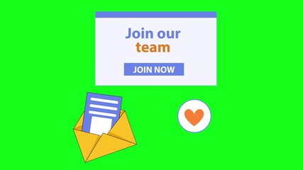 Animated invitation to join our team and discover exciting career opportunities within our innovative company culture, apply now for the best job ever