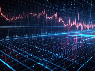 Dynamic Stock Market Graph: Futuristic Data Visualization of Financial Trends and Investment Analysis in a Digital Network
