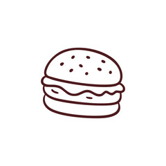 Simple Hand Drawn Burger Icon