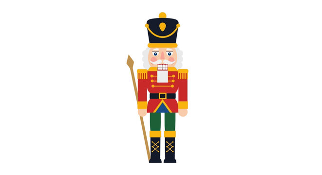 Christmas nutcracker holiday decoration vector gift