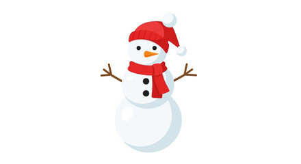 Christmas snowman winter holiday snow decoration vector