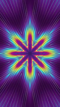 Slightly changing trippy colour gradient with soft flower-like patterns slowly morphing for psychedelic VJ visuals and abstract motion backgrounds