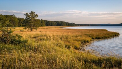 Salt marsh and coastal area, erosion risk