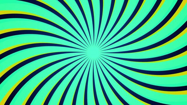 Green and yellow Sunburst with dark blue background