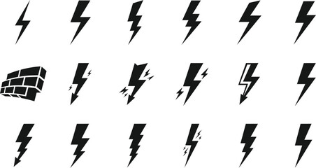 Collection of silhouette farm birds and poultry including chickens roosters ducks and peacocks