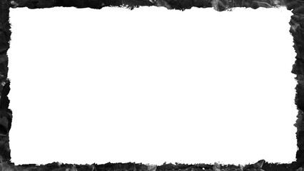 Distressed Grunge Frame with Rough Black Border