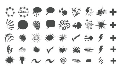 Collection of hand drawn doodle icons representing various concepts and symbols