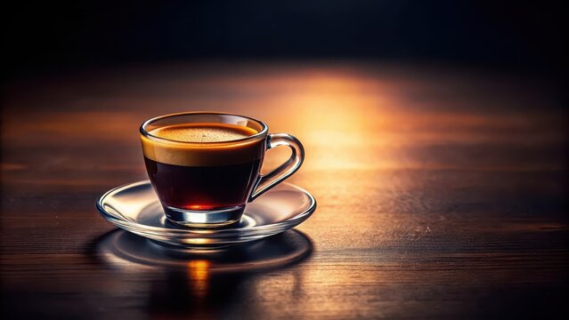 A rich and bold shot of espresso in solitude
