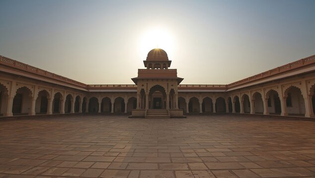 Courtyard of Kanak Bhawan Temple, historical significance of architectural heritage