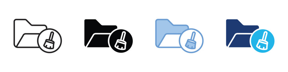 Data cleaning icon set multiple style collection © IYAHICON