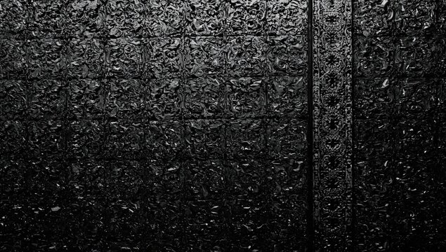 Wall with a black and white pattern, suitable for editorial header background