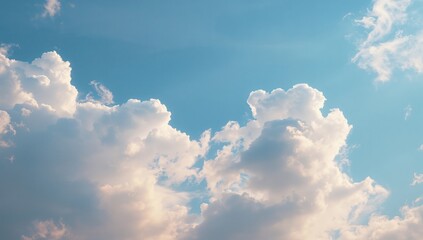 Soft white clouds adorned the clear blue sky, creating a serene atmosphere