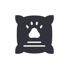 Pet Food Sack Graphic Simple Animal Paw Prints Shape