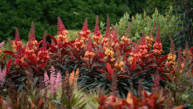 Ornamental plants featuring vibrant colors, ideal for a summer garden backdrop, Nature Appreciation Day