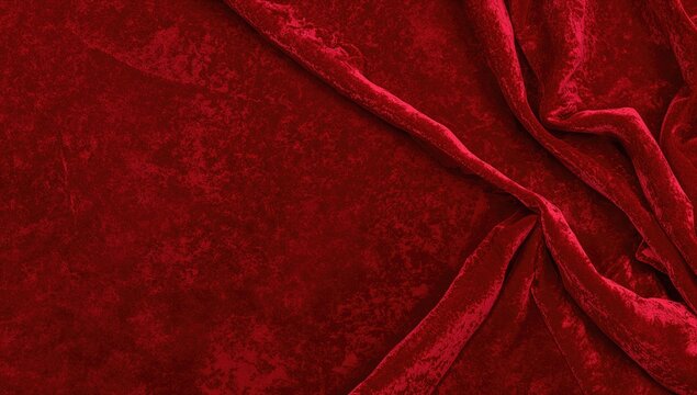 Red velvet fabric texture suitable for editorial header background, seasonal change