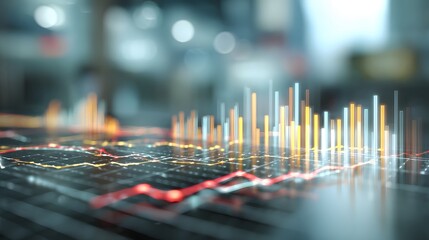 corporate office background with fixed income projections