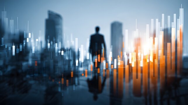 corporate office background with fixed income projections