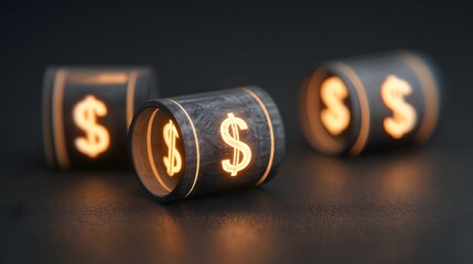 creative visualization of bond coupons as glowing icons