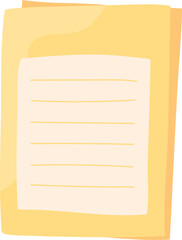 Line paper note stack illustration