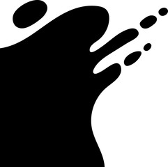 Corner blob decoration hand drawn