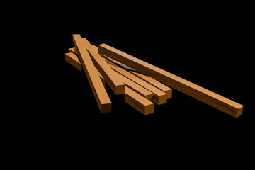 積み重ねられた木材のCG画像