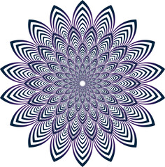 Colorful Mandala Floral Vector Pattern