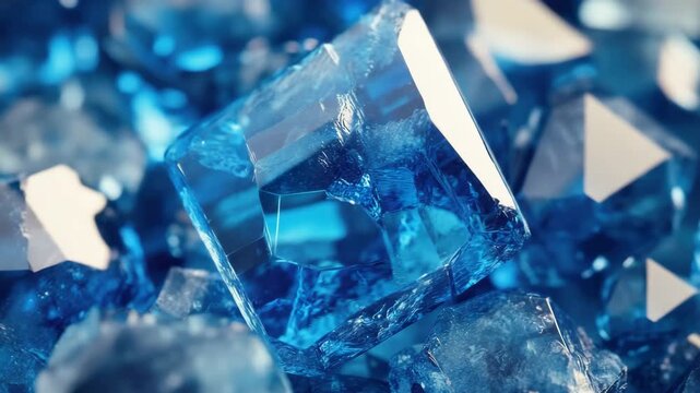 Colorful gemstones on surface