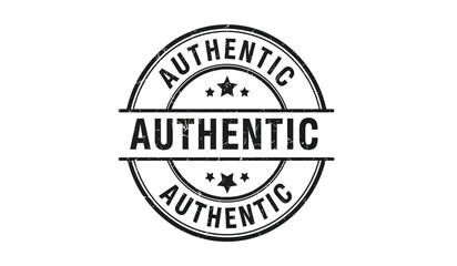 Authentic grunge rubber stamp emblem with three stars, a bold design symbolizing genuine quality, trusted originality, verified certification, and guaranteed reliability for product assurance