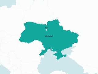  Vector map of ukraine on isolted